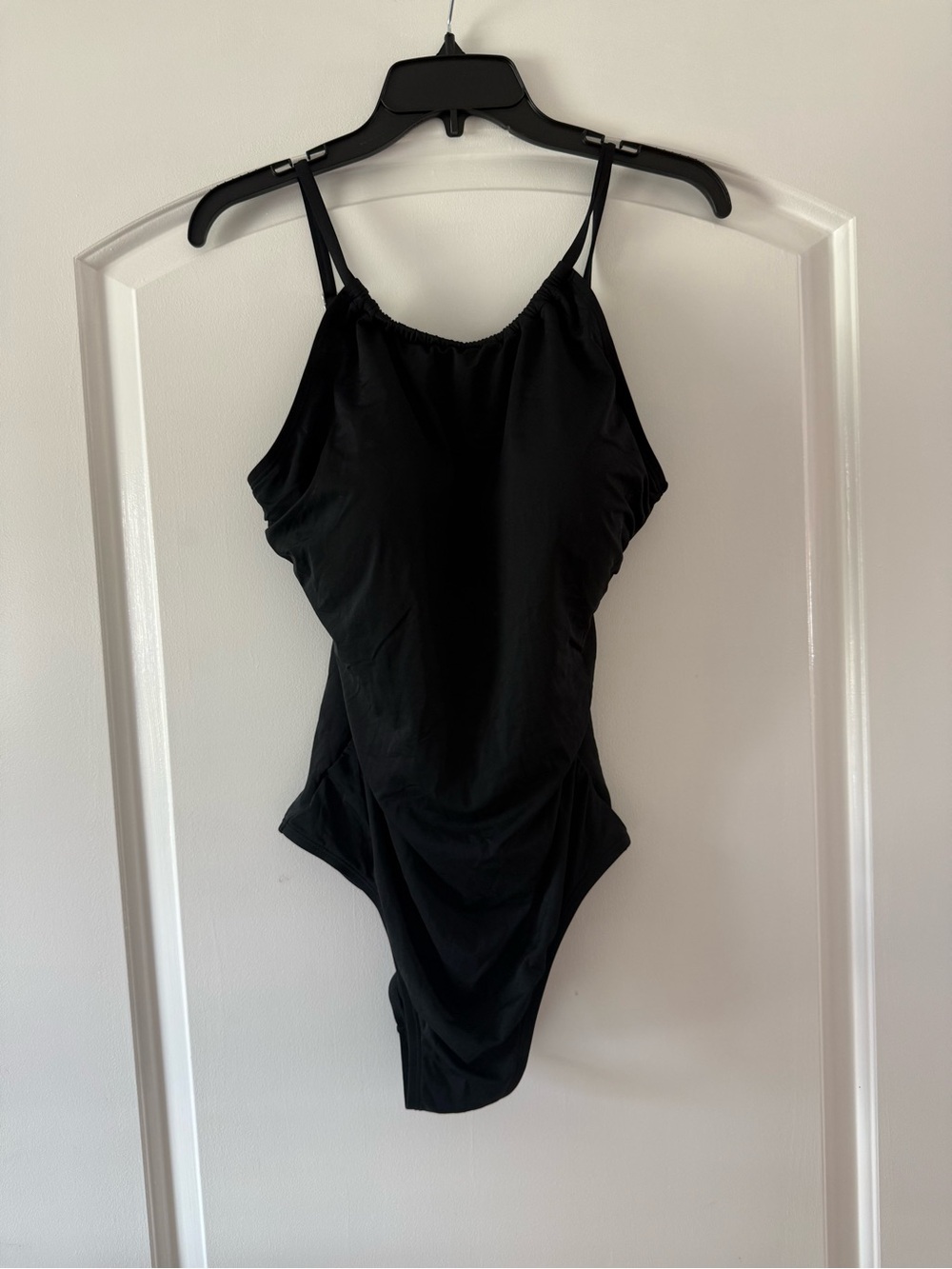 Classic Black Women's One-Piece Swimsuit - Sleek Simple Design